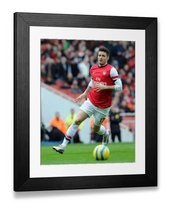 Framed Print : Olivier Giroud in Action for Arsenal against Blackburn Rovers in FA Cup Fifth Round