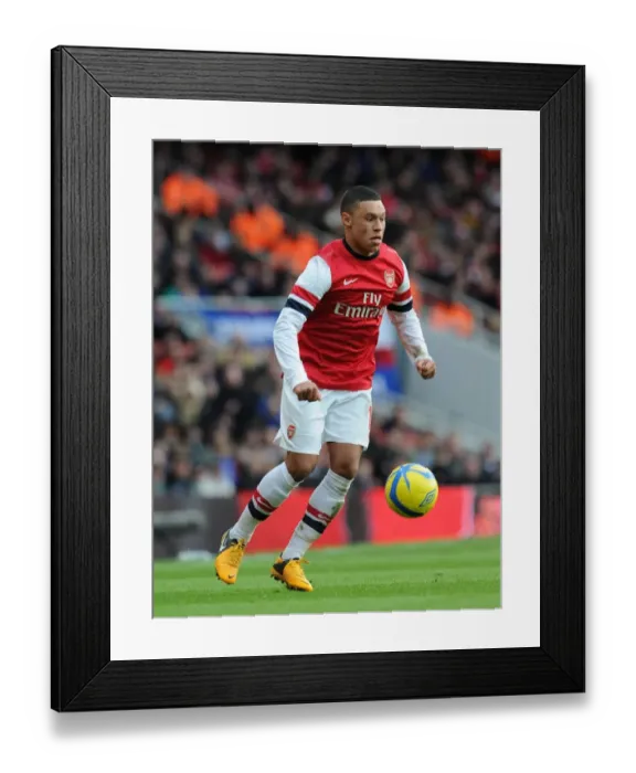 Framed Print : Alex Oxlade-Chamberlain in Action for Arsenal against Blackburn Rovers in FA Cup Fifth Round
