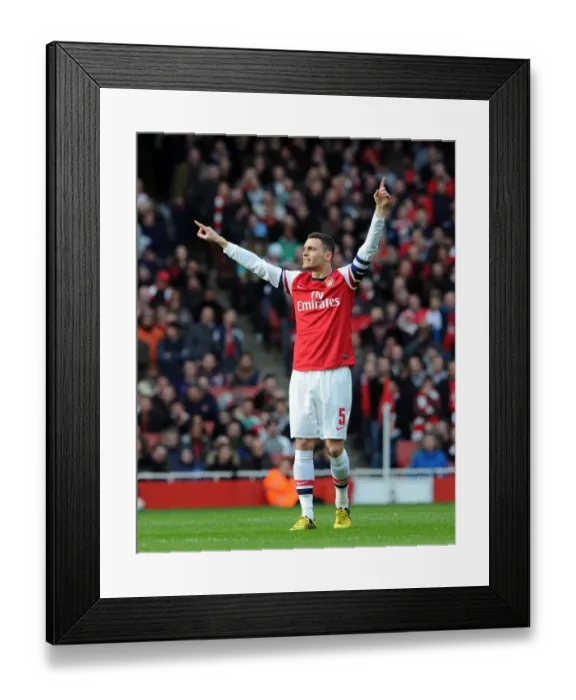 Framed Print : Thomas Vermaelen (Arsenal). Arsenal 0: 1 Blackburn Rovers. FA Cup 5th Round. Emirates Stadium