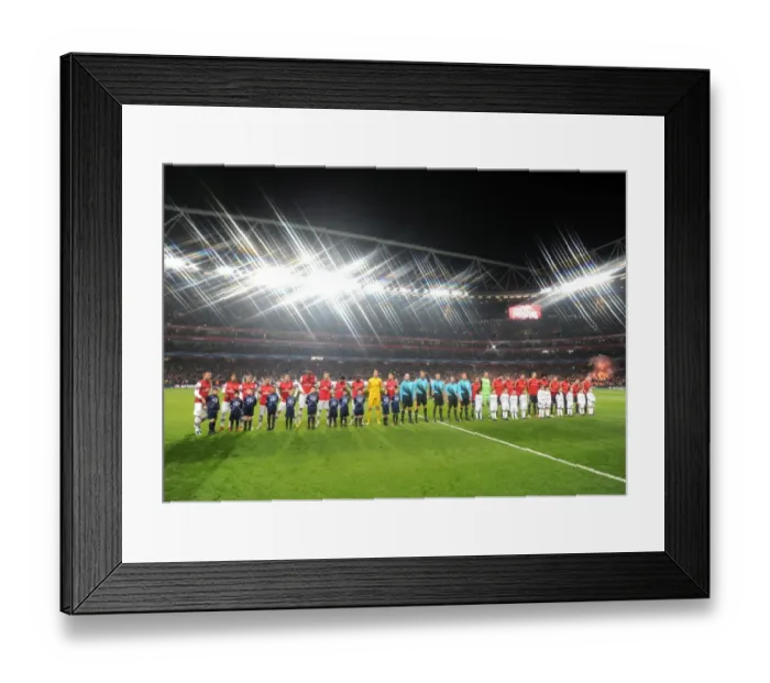Framed Print : Arsenal vs. Bayern Munich: UEFA Champions League Showdown at Emirates Stadium Framed Print : Arsenal vs. Bayern Munich: UEFA Champions League Showdown at Emirates Stadium