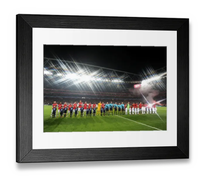 Framed Print : Arsenal vs. Bayern Munich: UEFA Champions League Clash at Emirates Stadium (2012-2013)