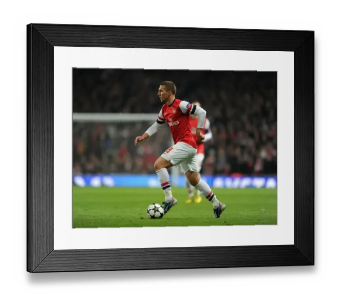 Framed Print : Lukas Podolski: Arsenal's Star Performance Against Bayern Munich in the 2012-13 Champions League Framed Print : Lukas Podolski: Arsenal's Star Performance Against Bayern Munich in the 2012-13 Champions League