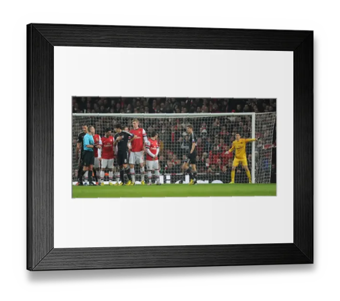 Framed Print : Wojciech Szczesny (Arsenal). Arsenal 1: 3 Bayern Munich. UEFA Champions League. Round of 16, 1st Leg Framed Print : Wojciech Szczesny (Arsenal). Arsenal 1: 3 Bayern Munich. UEFA Champions League. Round of 16, 1st Leg