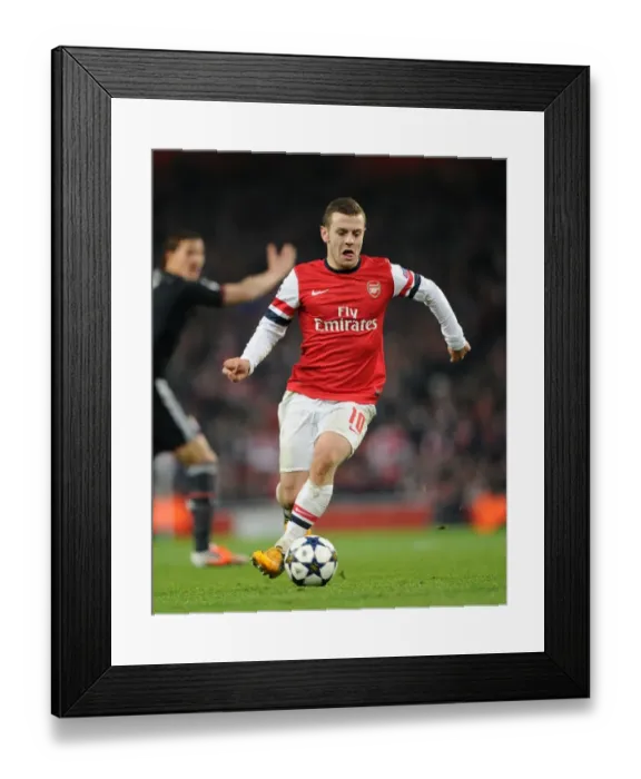 Framed Print : Jack Wilshere: Arsenal's Midfield Maestro in Action against Bayern Munich, 2012-13 UEFA Champions League