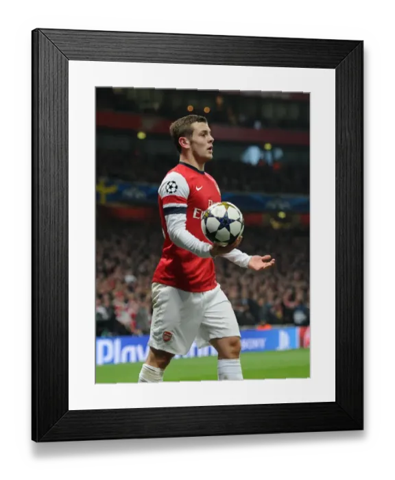 Framed Print : Jack Wilshere (Arsenal). Arsenal 1: 3 Bayern Munich. UEFA Champions League. Round of 16, 1st Leg Framed Print : Jack Wilshere (Arsenal). Arsenal 1: 3 Bayern Munich. UEFA Champions League. Round of 16, 1st Leg