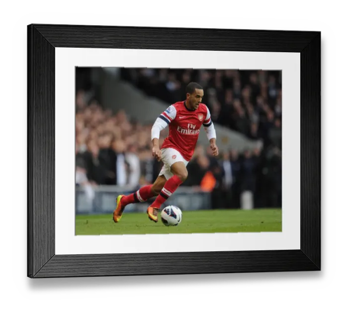 Framed Print : Theo Walcott (Arsenal). Tottenham Hotspur 2: 1 Arsenal. Barclays Premier League. White Hart Lane Framed Print : Theo Walcott (Arsenal). Tottenham Hotspur 2: 1 Arsenal. Barclays Premier League. White Hart Lane