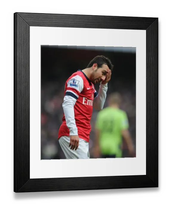 Framed Print : Santi Cazorla: Arsenal's Magic Moments against Aston Villa, Premier League 2012-13