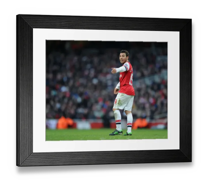 Framed Print : Santi Cazorla: Arsenal's Midfield Maestro in Action Against Aston Villa, Premier League 2012-13