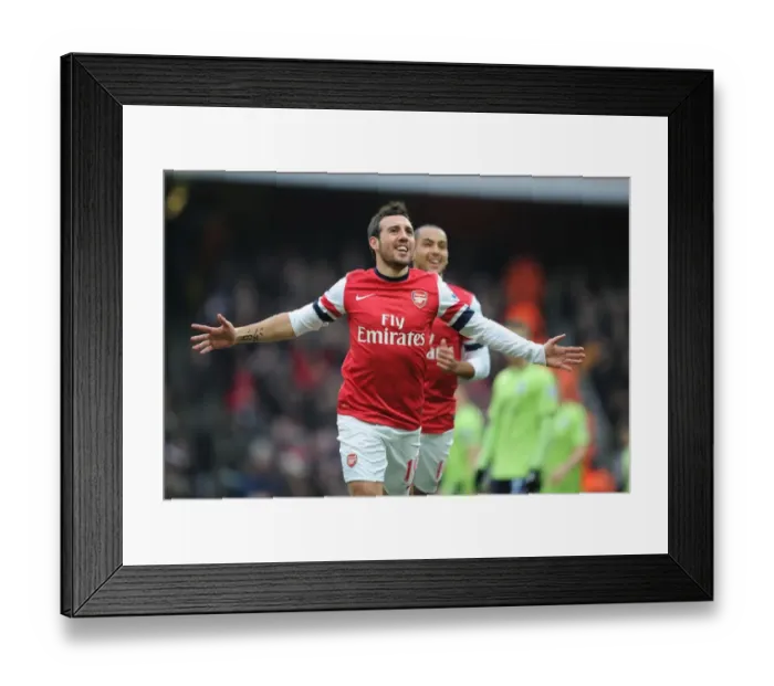 Framed Print : Santi Cazorla's Goal: Arsenal vs Aston Villa, Premier League 2012-13