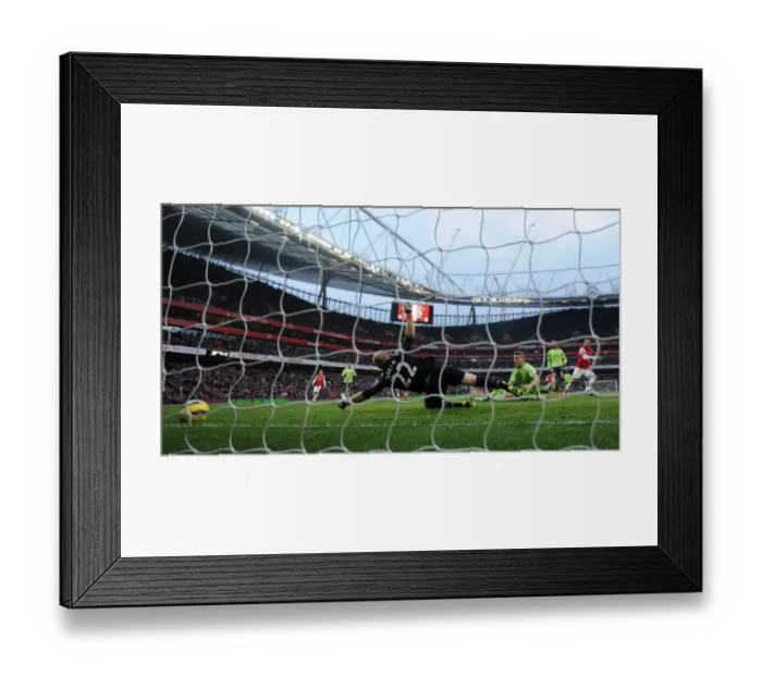 Framed Print : Santi Cazorla Scores Arsenal's Second Goal Against Aston Villa (2012-13) Framed Print : Santi Cazorla Scores Arsenal's Second Goal Against Aston Villa (2012-13)