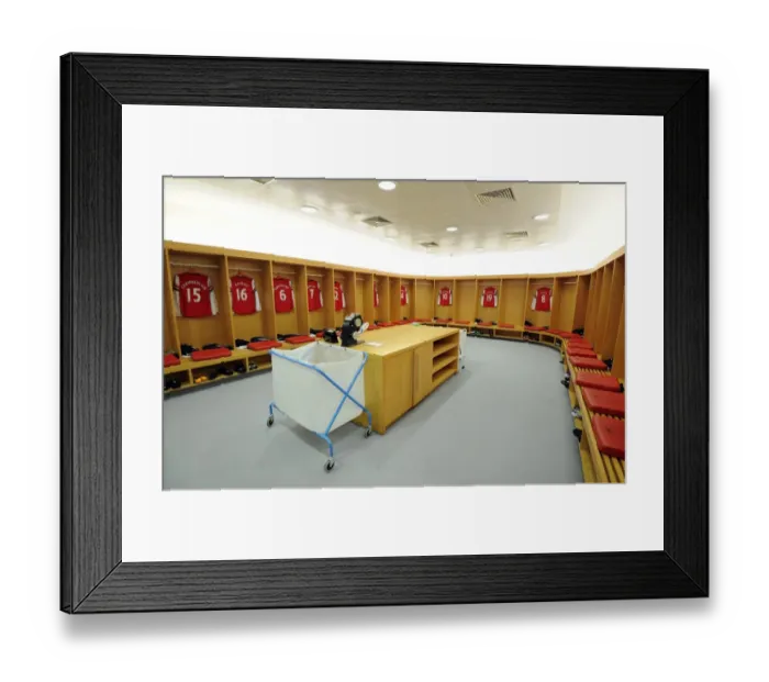 Framed Print : Arsenal changingroom. Arsenal 2: 1 Aston Villa. Barclays Premier League. Emirates Stadium, 23 / 2 / 13 Framed Print : Arsenal changingroom. Arsenal 2: 1 Aston Villa. Barclays Premier League. Emirates Stadium, 23 / 2 / 13