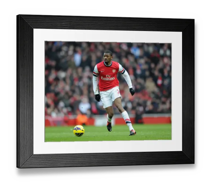 Framed Print : Abou Diaby in Action: Arsenal vs. Aston Villa, Premier League 2012-13
