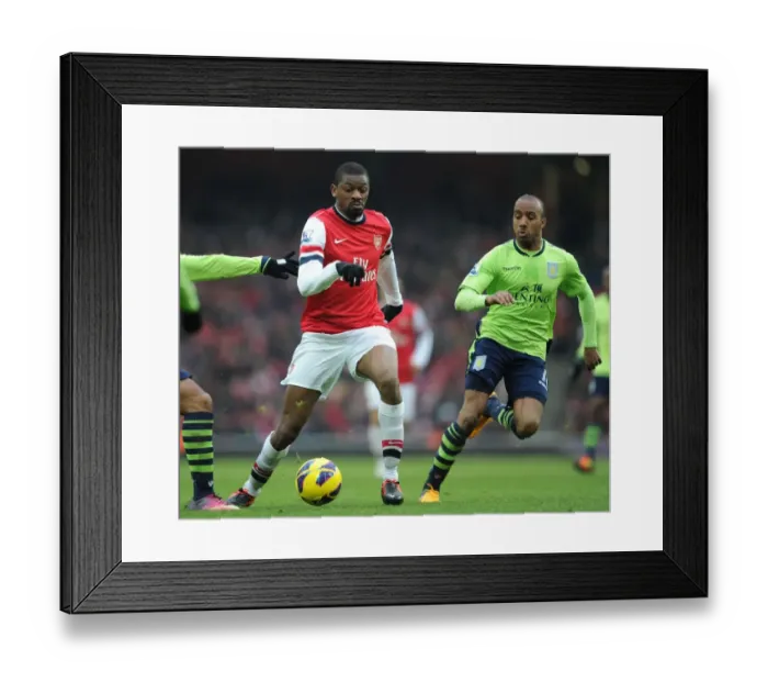 Framed Print : Clash of Midfielders: Abou Diaby vs Fabian Delph (Arsenal vs Aston Villa, 2012-13) Framed Print : Clash of Midfielders: Abou Diaby vs Fabian Delph (Arsenal vs Aston Villa, 2012-13)