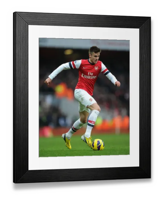Framed Print : Carl Jenkinson in Action: Arsenal vs. Aston Villa, Premier League 2012-13
