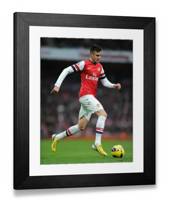 Framed Print : Carl Jenkinson: Arsenal vs Aston Villa, Premier League 2012-13