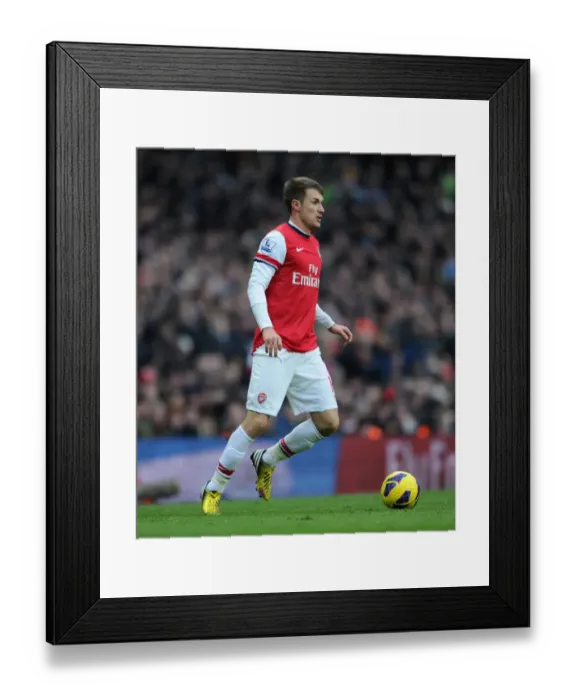 Framed Print : Aaron Ramsey in Action: Arsenal vs Aston Villa, Premier League 2012-13