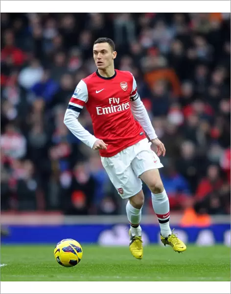 Thomas Vermaelen (Arsenal). Arsenal 2: 1 Aston Villa. Barclays Premier League. Emirates Stadium