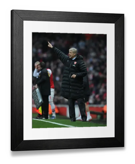 Framed Print : Arsene Wenger Leads Arsenal Against Aston Villa in Premier League Action Framed Print : Arsene Wenger Leads Arsenal Against Aston Villa in Premier League Action