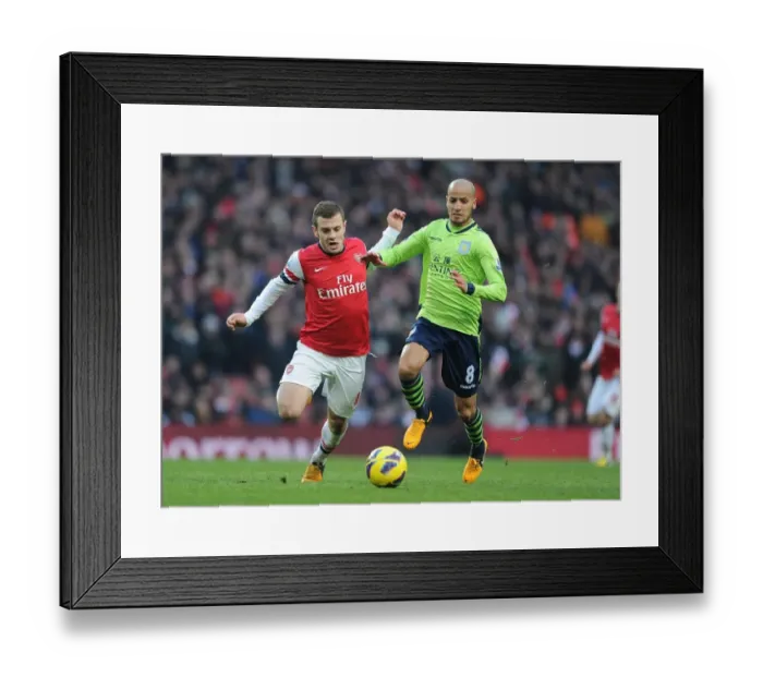 Framed Print : Arsenal vs Aston Villa: Wilshere vs El Ahmadi - Premier League Battle Framed Print : Arsenal vs Aston Villa: Wilshere vs El Ahmadi - Premier League Battle