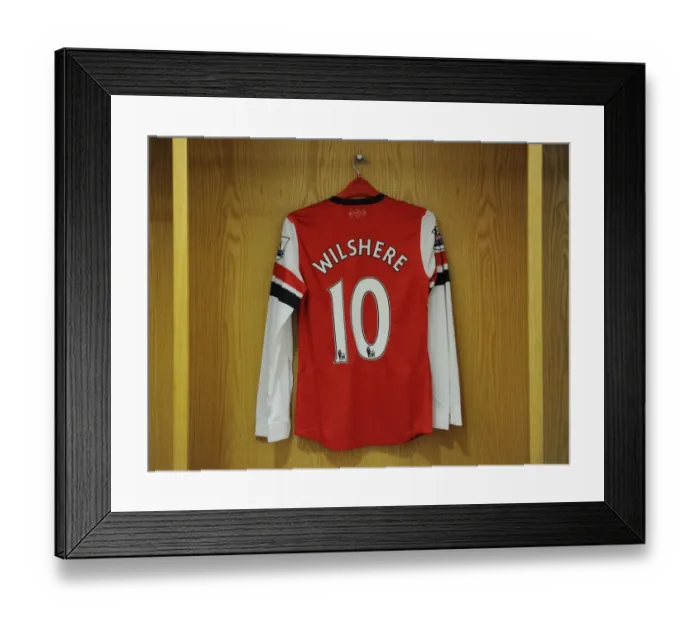Framed Print : Arsenal vs Aston Villa: Jack Wilshere's Shirt at Emirates Stadium (2012-13) Framed Print : Arsenal vs Aston Villa: Jack Wilshere's Shirt at Emirates Stadium (2012-13)