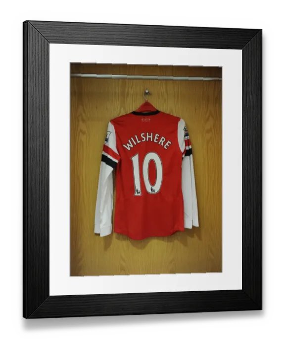 Framed Print : Jack Wilshere's Arsenal Shirt at Emirates Stadium (Arsenal vs Aston Villa, Premier League 2012-13) Framed Print : Jack Wilshere's Arsenal Shirt at Emirates Stadium (Arsenal vs Aston Villa, Premier League 2012-13)