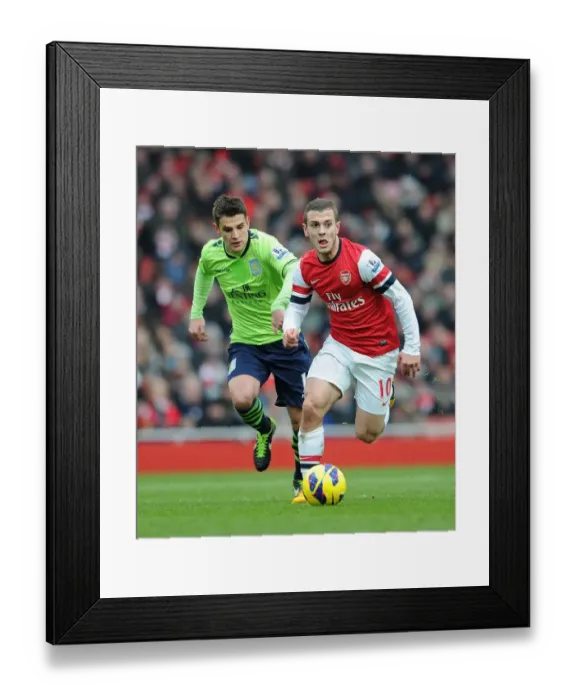 Framed Print : Jack Wilshere's Slick Dodge of Ashley Westwood: Arsenal vs Aston Villa, Premier League 2012-13 Framed Print : Jack Wilshere's Slick Dodge of Ashley Westwood: Arsenal vs Aston Villa, Premier League 2012-13