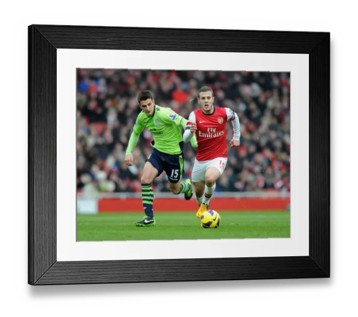 Framed Print : Jack Wilshere's Agility: Outmaneuvering Ashley Westwood, Arsenal vs. Aston Villa, Premier League 2012-13 Framed Print : Jack Wilshere's Agility: Outmaneuvering Ashley Westwood, Arsenal vs. Aston Villa, Premier League 2012-13