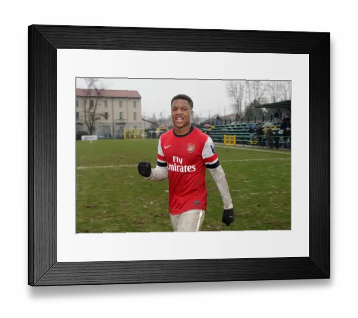 Framed Print : Chuba Akpom Celebrates Goal: Inter Milan U19 vs Arsenal U19 NextGen Series 2012-13 Framed Print : Chuba Akpom Celebrates Goal: Inter Milan U19 vs Arsenal U19 NextGen Series 2012-13