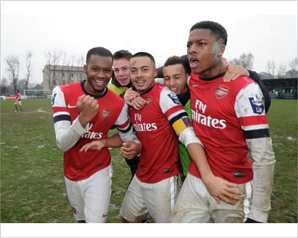 Five Arsenal Stars Celebrate Victory Against Inter Milan U19 in NextGen Series