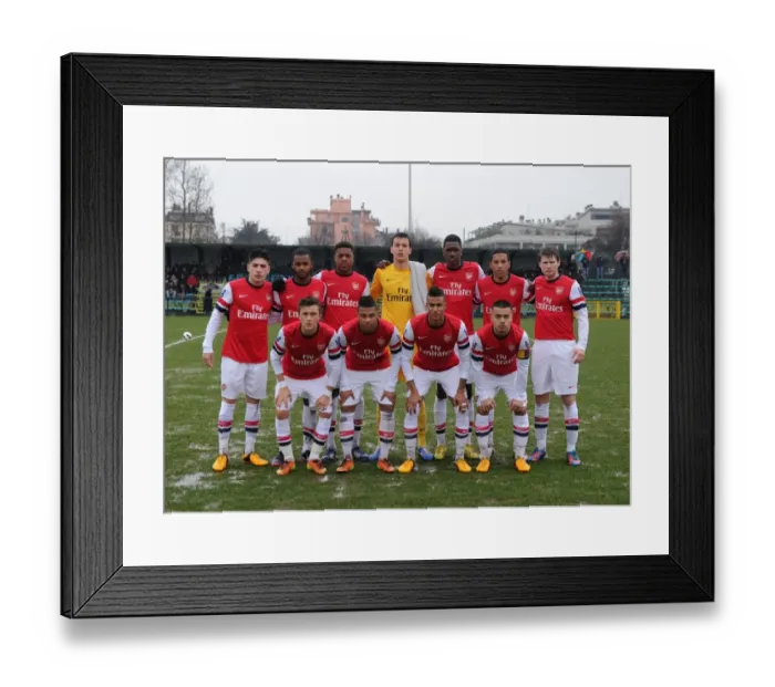 Framed Print : Arsenal U19 Squad: Hector Bellerin, Chuba Akpom, Isaac Hayden, et al. vs Inter Milan U19 - NextGen Series 2012-13 Framed Print : Arsenal U19 Squad: Hector Bellerin, Chuba Akpom, Isaac Hayden, et al. vs Inter Milan U19 - NextGen Series 2012-13