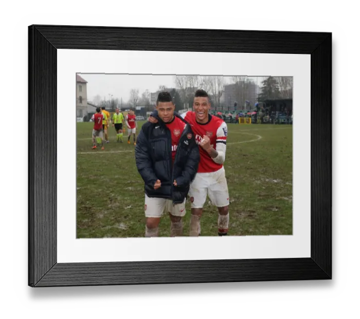 Framed Print : Celebrating Victory: Serge Gnabry and Martin Angha of Arsenal U19 after Winning the NextGen Series Match vs Inter Milan U19 Framed Print : Celebrating Victory: Serge Gnabry and Martin Angha of Arsenal U19 after Winning the NextGen Series Match vs Inter Milan U19