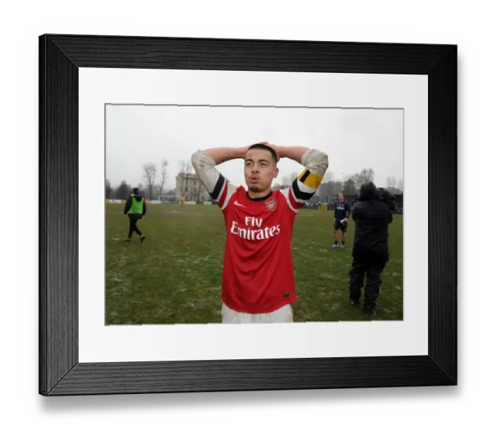 Framed Print : Nico Yennaris Scores for Arsenal U19 against Inter Milan U19 in NextGen Series Match