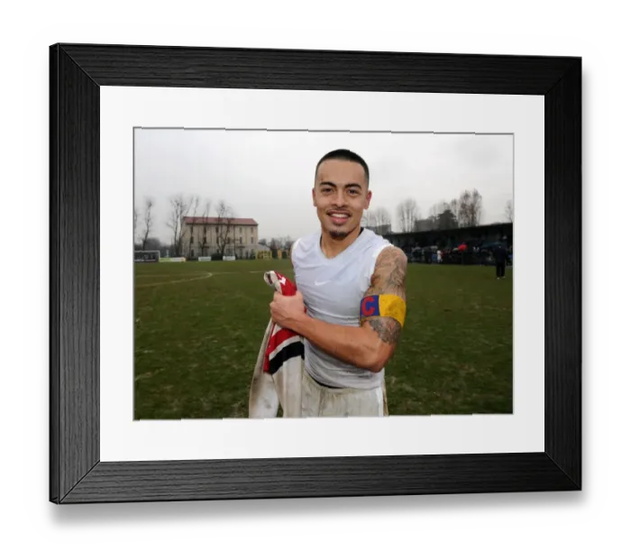 Framed Print : Nico Yennaris Scores for Arsenal U19 in NextGen Series Match against Inter Milan U19