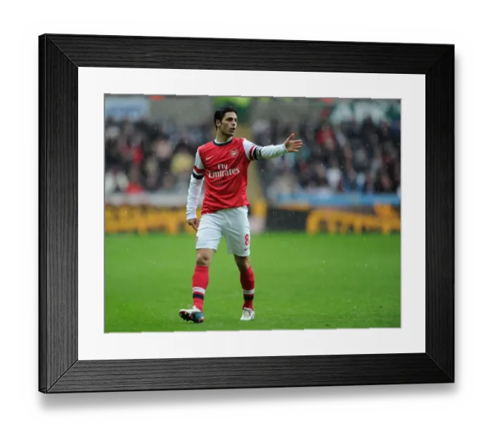 Framed Print : Mikel Arteta Leads Arsenal Against Swansea City, 2013 Framed Print : Mikel Arteta Leads Arsenal Against Swansea City, 2013