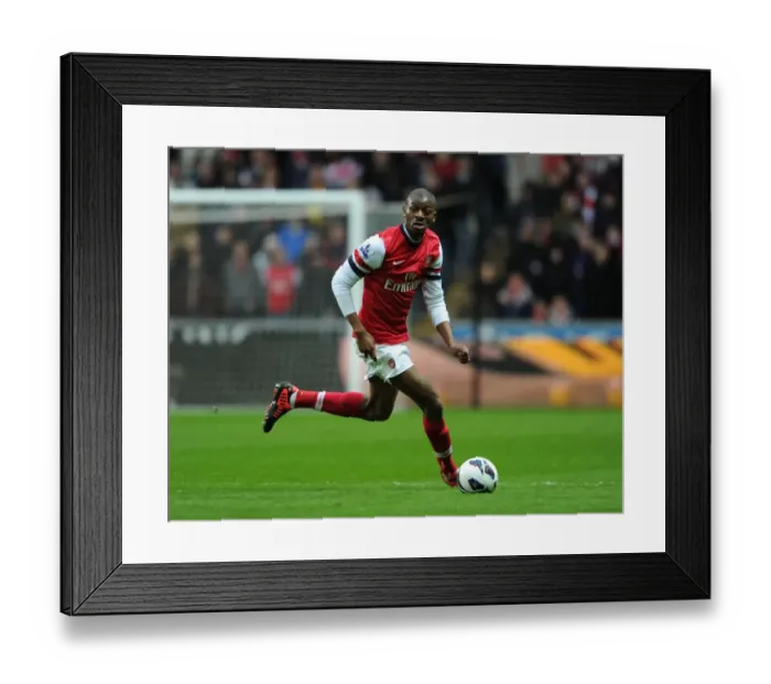 Framed Print : Abou Diaby: In Action for Arsenal Against Swansea City, Premier League 2012-13