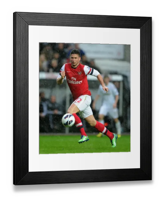 Framed Print : Olivier Giroud in Action: Swansea City vs. Arsenal, Premier League 2012-2013 Framed Print : Olivier Giroud in Action: Swansea City vs. Arsenal, Premier League 2012-2013