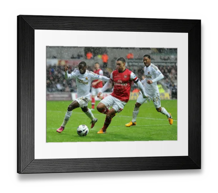 Framed Print : Clash at Liberty: Oxlade-Chamberlain vs. Dyer and De Guzman