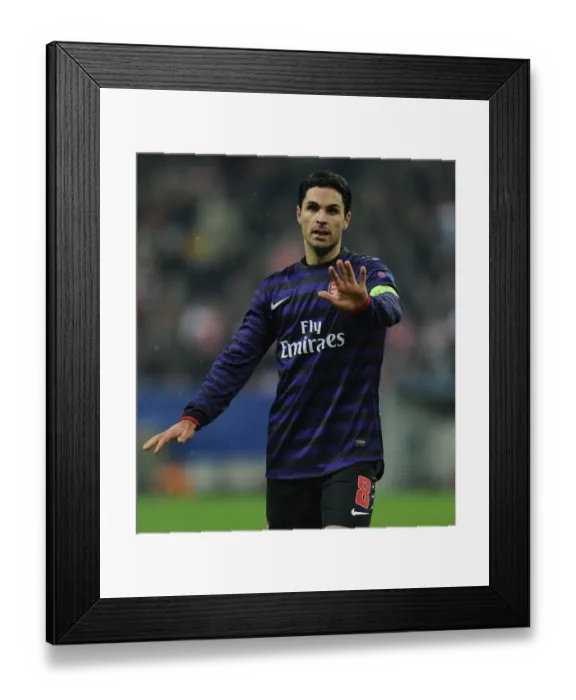 Framed Print : Mikel Arteta: Arsenal's Commander in the Battle Against Bayern Munich (2012-13)