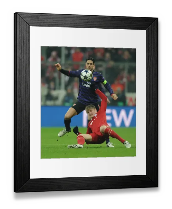 Framed Print : Arteta vs. Kroos: A Champions League Battle at Allianz Arena Framed Print : Arteta vs. Kroos: A Champions League Battle at Allianz Arena