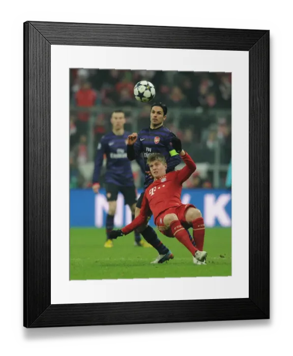 Framed Print : Arteta vs. Kroos: A Champions League Showdown at Allianz Arena Framed Print : Arteta vs. Kroos: A Champions League Showdown at Allianz Arena