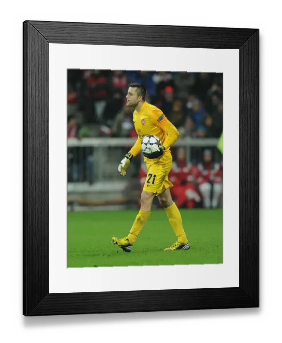 Framed Print : Lukas Fabianski Faces Bayern Munchen in 2012-13 UEFA Champions League Showdown