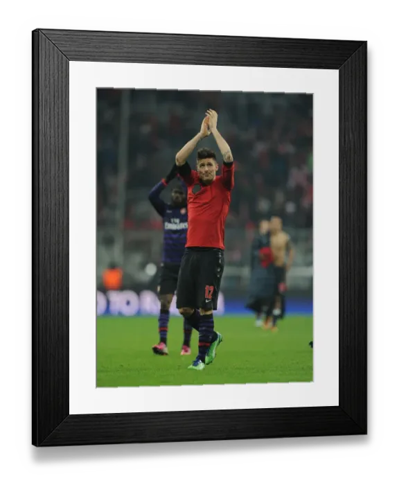 Framed Print : Olivier Giroud's Farewell Wave: Arsenal's Champions League Exit vs. Bayern Munich (2012-13)