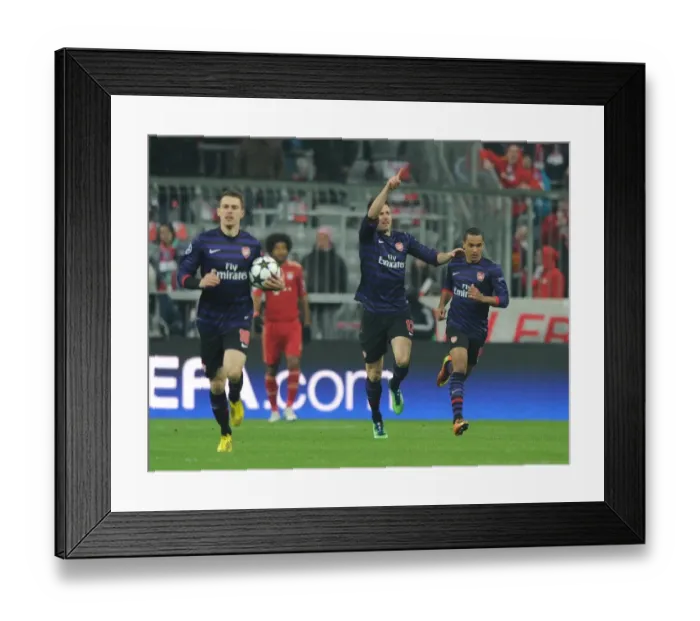 Framed Print : Glory for Arsenal: Unforgettable Goal by Giroud and Walcott vs. Bayern Munich Framed Print : Glory for Arsenal: Unforgettable Goal by Giroud and Walcott vs. Bayern Munich