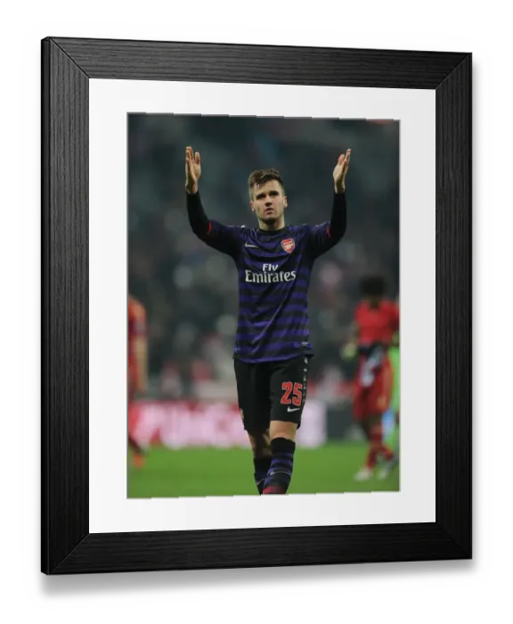 Framed Print : Carl Jenkinson Salutes Arsenal Fans: Bayern Munich vs Arsenal, UEFA Champions League 2013 Framed Print : Carl Jenkinson Salutes Arsenal Fans: Bayern Munich vs Arsenal, UEFA Champions League 2013