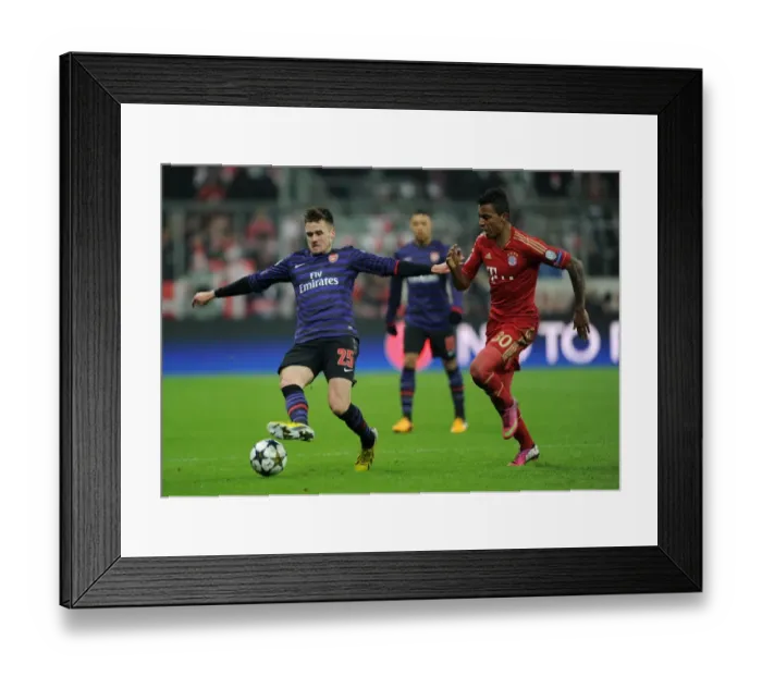 Framed Print : Clash of Titans: Jenkinson vs. Gustavo - Bayern Munich vs. Arsenal, UEFA Champions League 2013