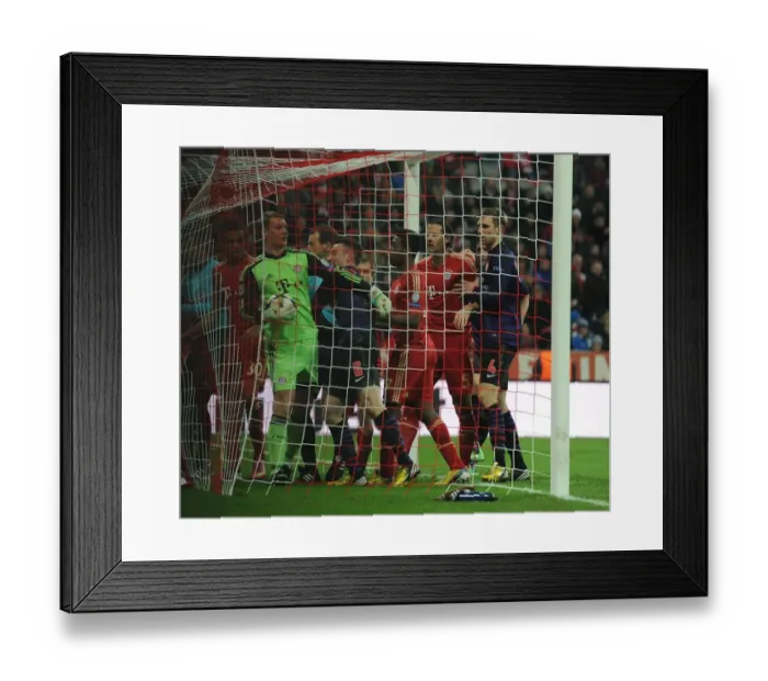 Framed Print : Koscielny's Battle with Neuer: Arsenal vs. Bayern Munich in the UEFA Champions League