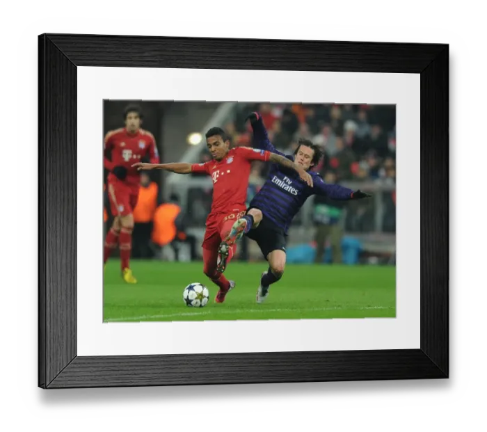 Framed Print : Clash of Midfield Titans: Rosicky vs. Gustavo - Bayern Munich vs. Arsenal, UEFA Champions League 2013 Framed Print : Clash of Midfield Titans: Rosicky vs. Gustavo - Bayern Munich vs. Arsenal, UEFA Champions League 2013