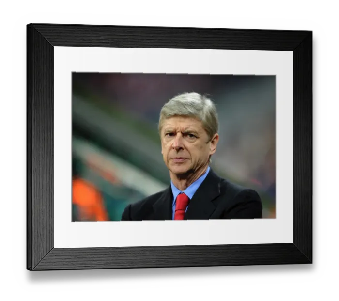 Framed Print : Arsene Wenger the Arsenal Manager. Bayern Munich 0: 2 Arsenal. UEFA Champions League Framed Print : Arsene Wenger the Arsenal Manager. Bayern Munich 0: 2 Arsenal. UEFA Champions League