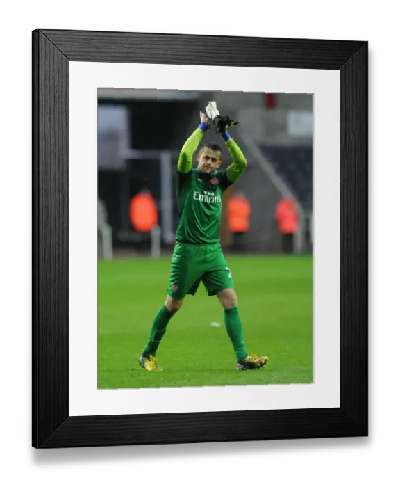 Framed Print : Lukasz Fabianski: A Moment of Reflection after Swansea City vs. Arsenal (2012-13)