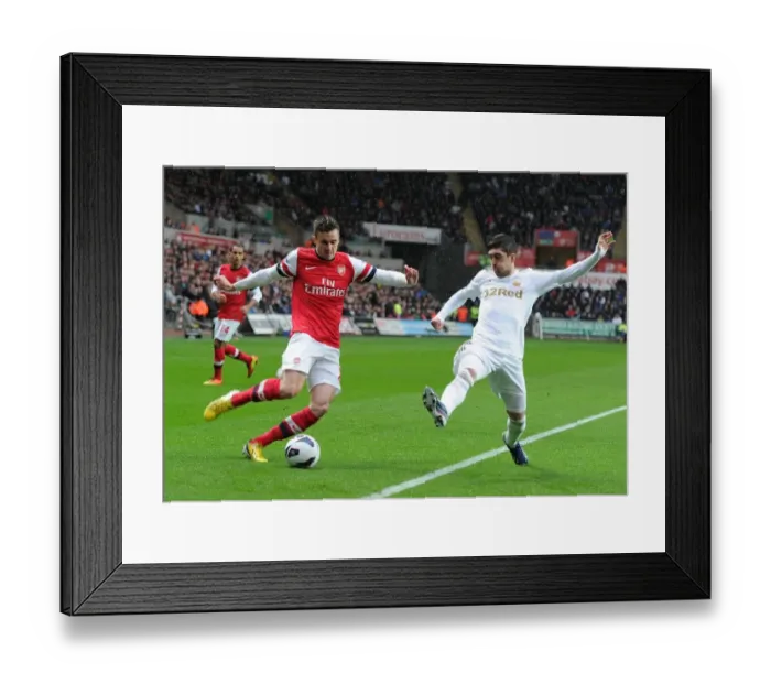 Framed Print : Clash at Liberty: Jenkinson vs. Davies - A Premier League Battle